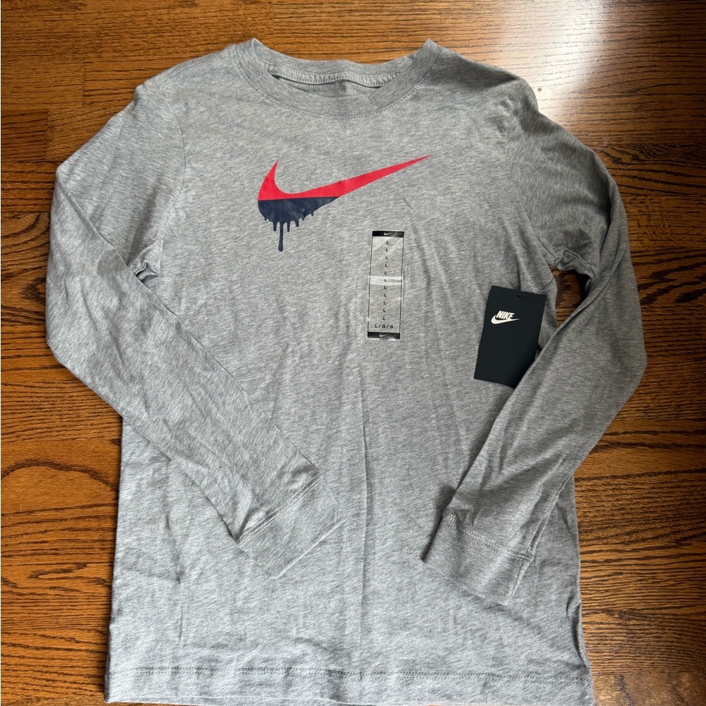 Nike Gray Tee with White Logo
